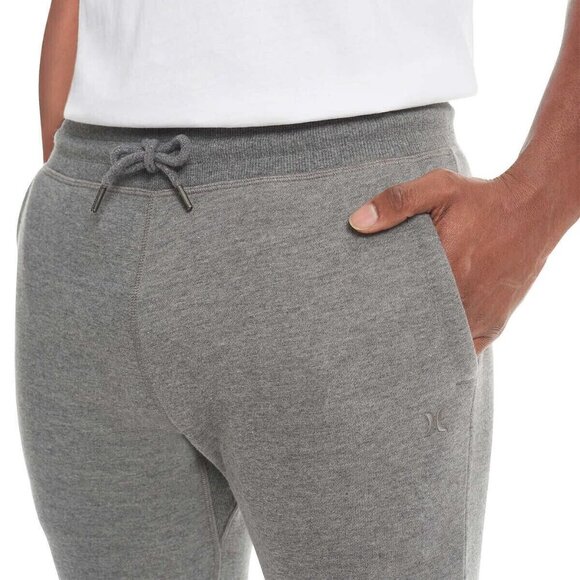 New Hurley Jogger Pant Men's Size XXL Grey Slim Fit Soft Fleece Drawstring - Picture 4 of 16